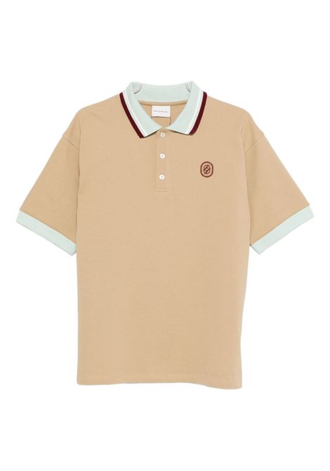 Polo con logo ricamato in beige Drôle De Monsieur - uomo DROLE DE MONSIEUR | PL138CO162DBG